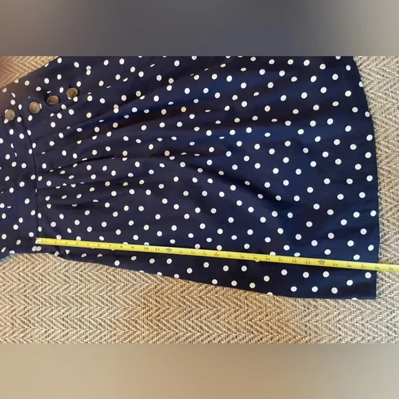 Boden women’s 10P Arwen Wrap Linen-Blend Midi Dress in Navy Polka Dot - Picture 6 of 13